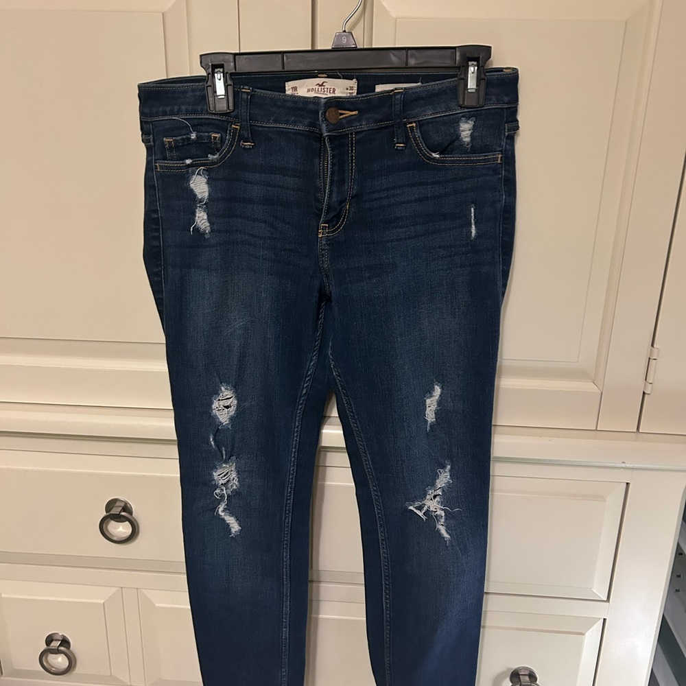 Hollister Dark Blue Low Rise Super Skinny Jean
